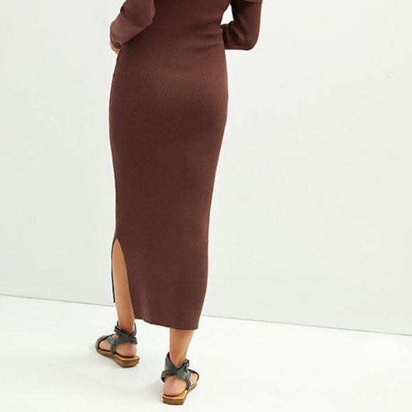 Daily Practice by Anthropologie Knit Off-The-Shoulder Midi Dress size M - Picture 2 of 5